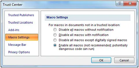 Code25 Access Macro Setting Code25 Access Macro Setting