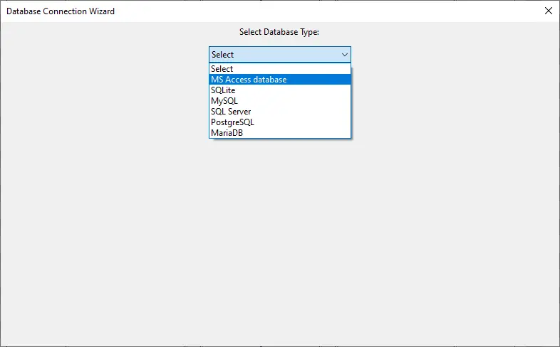 BarTag Express database choice BarTag Express database choice