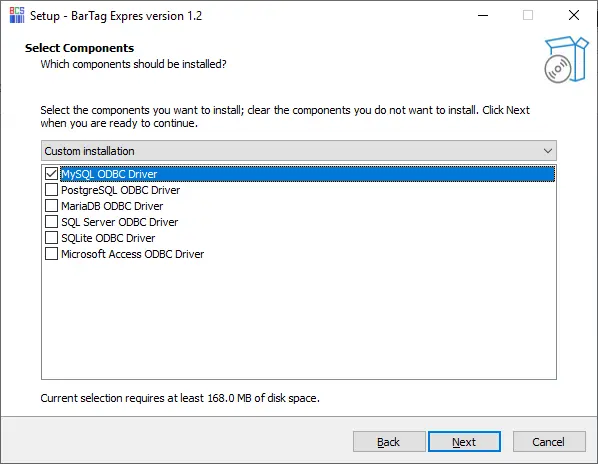 BarTag Express install MySQL ODBC driver BarTag Express install MySQL ODBC driver