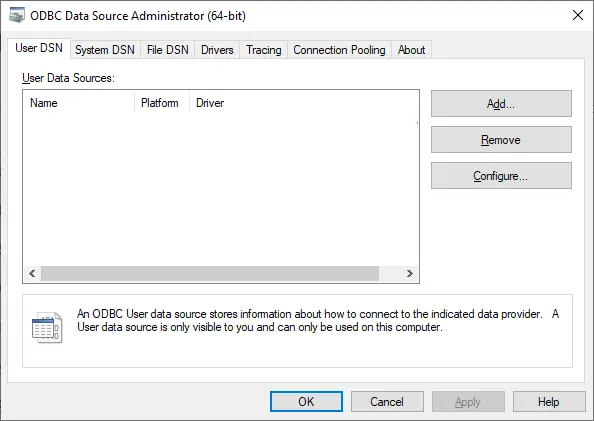 BarTag Express ODBC source BarTag Express ODBC data source