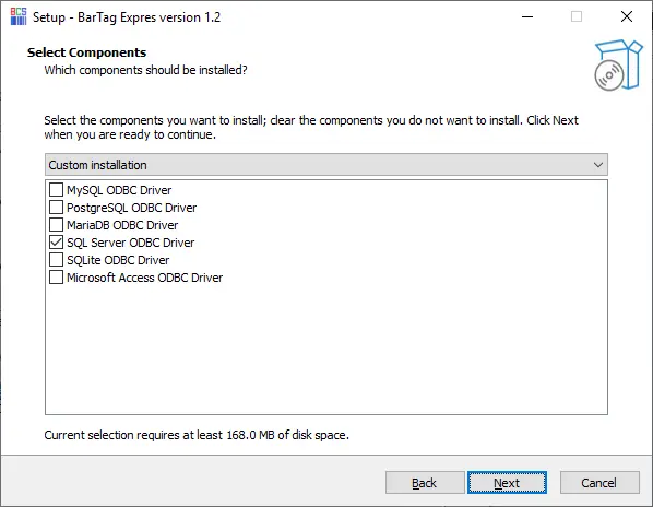 BarTag Express install SQL Server ODBC driver BarTag Express install SQL Server ODBC driver