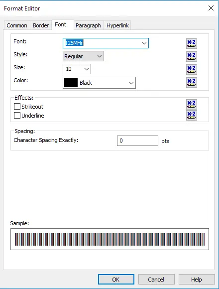 interleaved-2-of-5 font crystal reports