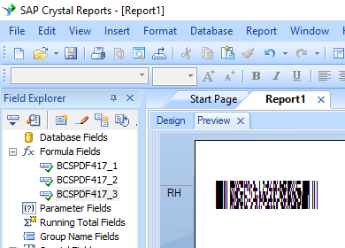 Print PDF417 Barcode in Crystal Reports
