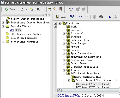 Upc-a crystal reports ufl