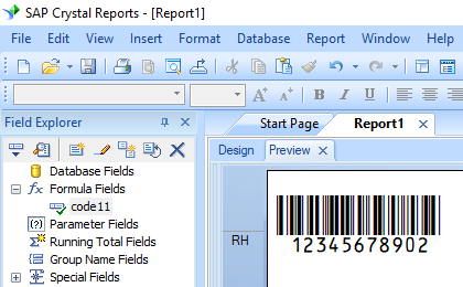 code11 barcode crystal reports