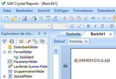 Bookland barcode crystal reports formelfelder