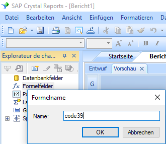 Code39 barcode erstellen formel crystal reports