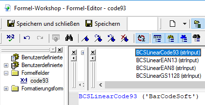 code93 barcode crystal reports UFL