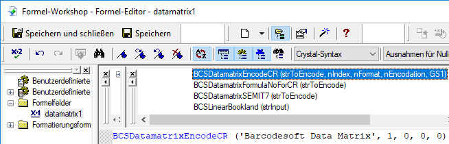 datamatrix Kristallbericht UFL