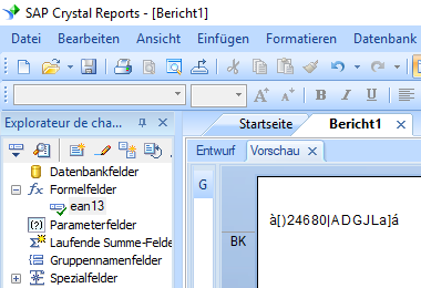 EAN13 barcode crystal reports formelfelder