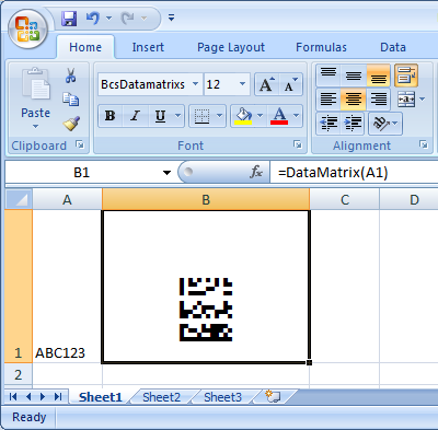 data-matrix excel