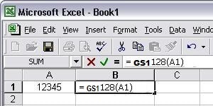 gs1128 barcode Excel makro