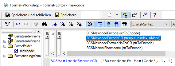 MaxiCode crystal reports UFL