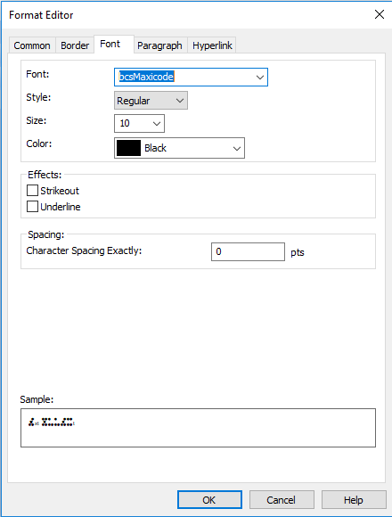 MaxiCode crystal reports formelfelder