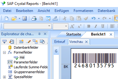 msi barcode crystal reports