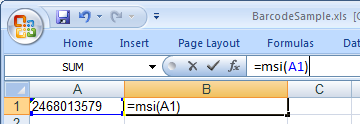 msi barcode Excel makro