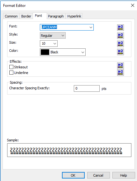 EAN13 barcode font crystal reports