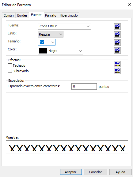 code11 código de barras crystal reports fórmula campo