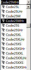 code25 código de barras access  fuente