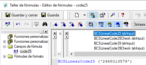 code25 código de barras crystal reports UFL