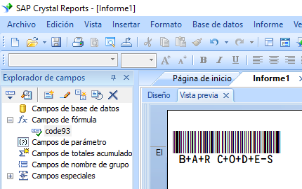 code93 código de barras crystal reports