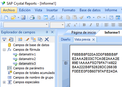 data-matrix crystal reports fórmula campo