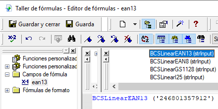 EAN13 código de barras crystal reports UFL