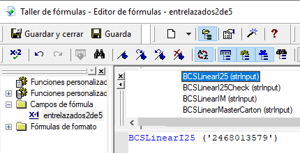 Entrelazados-2-de-5 código de barras crystal reports UFL