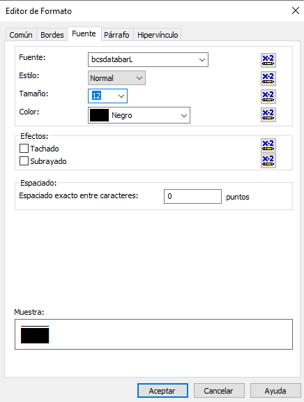 gs1-databar código de barras crystal reports fórmula campo