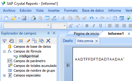 intelligent-mail código de barras crystal reports fórmula campo