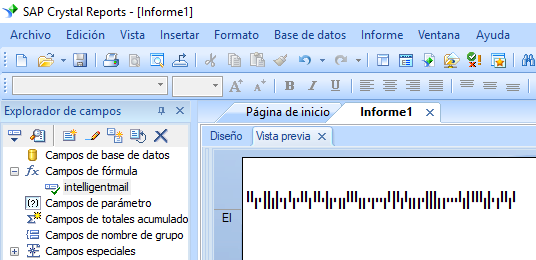 intelligent-mail código de barras crystal reports