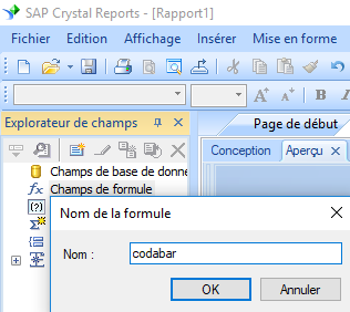 code à barres codabar create formule crystal reports