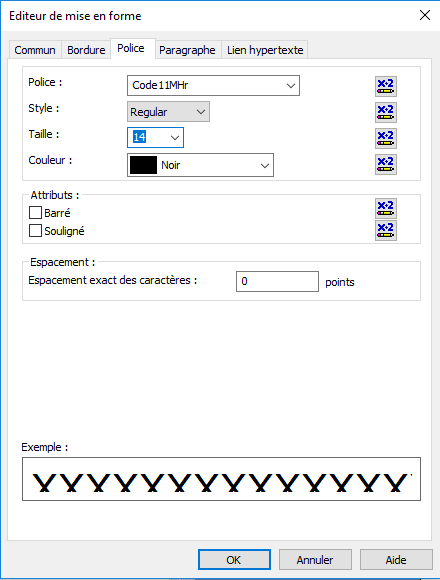 code11 barcode font crystal reports