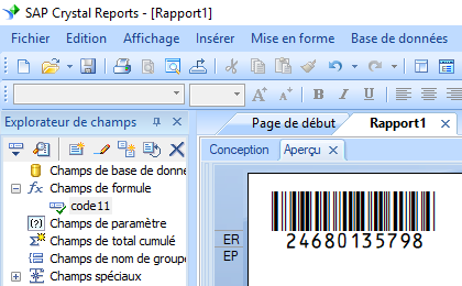 code11 barcode crystal reports