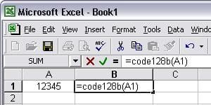 code-à-barres code128 excel macro