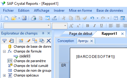 code93 code barres crystal reports UFL