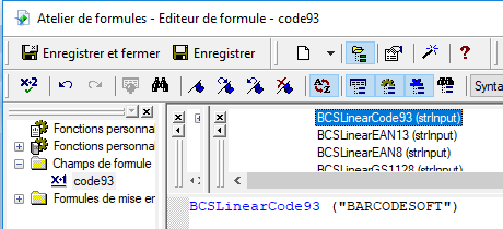 code93 code barres crystal reports UFL