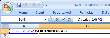 code-à-barres GS1-Databar excel macro