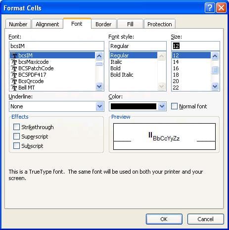 police code-à-barres onecode excel