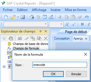 onecode code barres create formule crystal reports