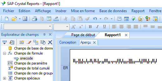 onecode code barres crystal reports