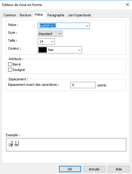 Police PDF417 crystal reports