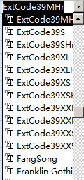 code39-extended access フォント