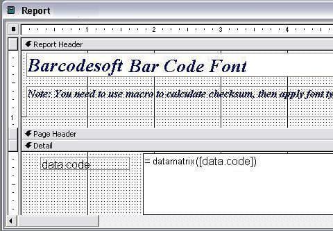 data-matrix バーコード access マクロ