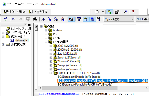 data-matrix crystal reports UFL