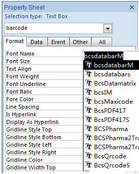 gs1-databar access フォント