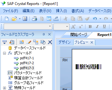 PDF417 crystal reports