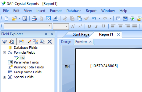 MSI barcode crystal reports formula field