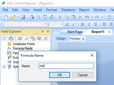 msi barcode crystal reports create formula