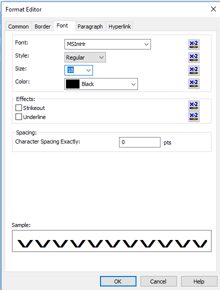 MSI barcode font crystal reports